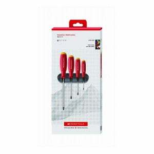 PB SWISS TOOLS ピービ—スイスツールズ 4本組 スイスグリップ プラスドライバーセット ホルダー付 ペーパーBOX入 8242CBB(代引不可)【送