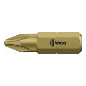 WERA ベラ プラスネジ用 ドライバービット 差込6.35mm 刃先サイズ+1 全長25mm 134919(代引不可)