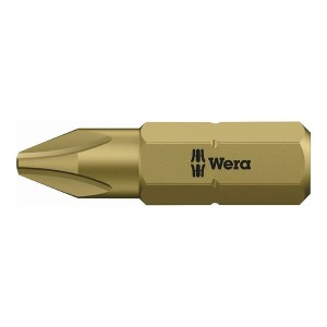 WERA ベラ プラスネジ用 ドライバービット 差込6.35mm 刃先サイズ+2 全長25mm 134920(代引不可)