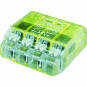 ニチフ クイックロック 差込形電線コネクタ 極数4 黄透明 50個入 QLX4(代引不可)