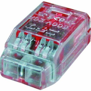 ニチフ クイックロック 差込形電線コネクタ 極数2 赤透明 50個入 QLX2(代引不可)