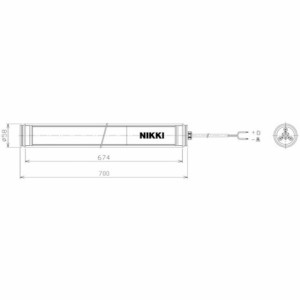 日機 筒形防水LED照明 DC24V(3mコード付キ) 日機 NLL336CGDC 工事 照明用品 作業灯 照明用品 照明器具(代引不可)【送料無料】