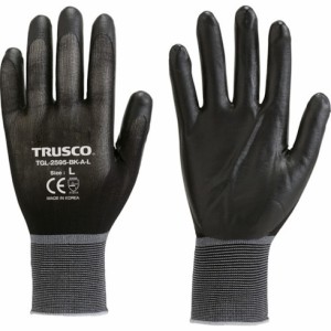 TRUSCO 極薄ニトリル背抜キ手袋 ブラック S TRUSCO TGL2595BKAS 保護具 作業手袋 すべり止め背抜き手袋(代引不可)