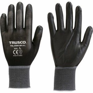 TRUSCO 極薄ニトリル背抜キ手袋 ブラック L TRUSCO TGL2595BKAL 保護具 作業手袋 すべり止め背抜き手袋(代引不可)