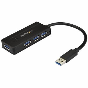 スターテック USBハブ/USB 3.0/USB-A - 4x USB-A/ACアダプター付属/ブラック スターテック ST4300MINI オフィス 住設用品 OA用品 ケーブ