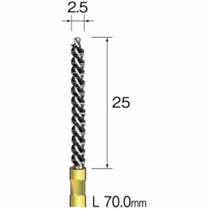 ミニモ スパイラルホールブラシ ナイロン Φ2.5 ミニモ FD2104 電動 油圧 空圧工具 研削研磨用品 軸付ブラシ(代引不可)