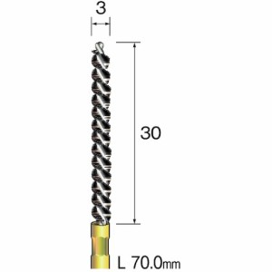 ミニモ スパイラルホールブラシ ナイロン Φ3 ミニモ FD2105 電動 油圧 空圧工具 研削研磨用品 軸付ブラシ(代引不可)