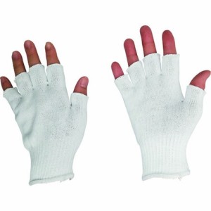 丸和ケミカル 5本指出シ手袋スベリ止メナシ12双 丸和ケミカル 保護具 作業手袋 軍手(代引不可)