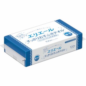 エリエール エリエール Plus+キレイスッキリオ手フキタオル100枚 EBS 清掃 衛生用品 労働衛生用品 ペーパータオル(代引不可)【送料無料】