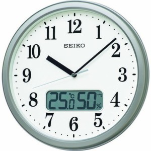 SEIKO 電波掛時計 "KX244S" (温度湿度表示付キ) KX244S(代引不可)【送料無料】