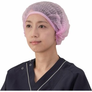 竹虎 サージキャップ ジャバラタイプ ピンク 100枚入 竹虎 保護具 保護服 防護服 フード(代引不可)