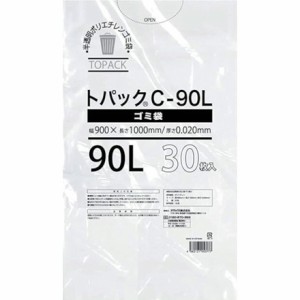 オザックス トパックゴミ袋 C 90L 厚サ0.020mm 30枚 オザックス 清掃 衛生用品 清掃用品 ゴミ袋(代引不可)