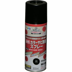 アサヒペン カラーサビ鉄用スプレー 300ML 黒 アサヒペン 工事 照明用品 塗装 内装用品 塗料(代引不可)