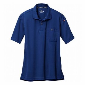 バートル 半袖ポロシャツ667-3-Mネイビー 6673M 保護具 作業服 シャツ(代引不可)