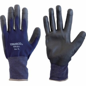 TRUSCO 5本指先補強 ウレタン背抜き手袋 L NALGL 保護具 作業手袋 すべり止め背抜き手袋(代引不可)