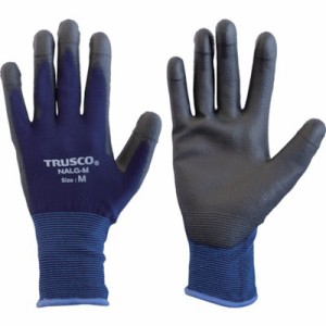 TRUSCO 5本指先補強 ウレタン背抜き手袋 M NALGM 保護具 作業手袋 すべり止め背抜き手袋(代引不可)
