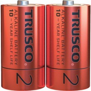 TRUSCO アルカリ乾電池10年 単2 (2本入) TLR14GPL2S オフィス・住設用品 オフィス備品 電池(代引不可)