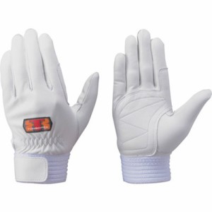 トンボレックス 羊革製手袋 手の平当て付 ホワイト R330WM 保護具 作業手袋 革手袋(代引不可)