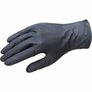 バリアローブ ニトリルグローブIGAブラックパウダーフリーLL(50枚入) NO.2190LL 保護具 作業手袋 使い捨て手袋(代引不可)