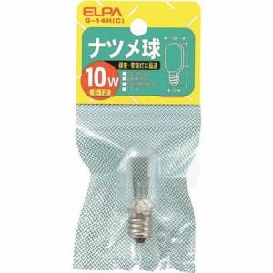 ELPA ナツメ球 E12 消費電力10W クリア G14HC 工事・照明用品 作業灯・照明用品 電球(代引不可)