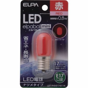 ELPA LEDナツメ形E17 LDT1RGE17G114 工事・照明用品 作業灯・照明用品 LED電球(代引不可)