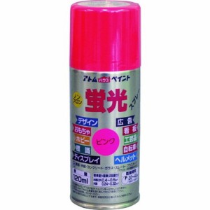 アトムペイント 油性蛍光スプレー 120ML ピンク 115701(代引不可)