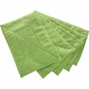 TRUSCO トラスコ マイクロファイバーカラー雑巾(5枚入) 緑 MFCT5PGN(代引不可)