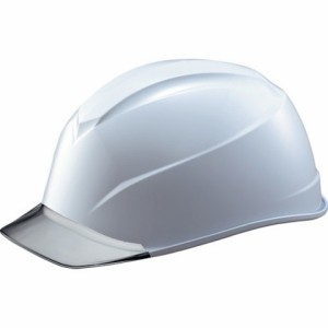 タニザワ エアライトS搭載ヘルメット(透明バイザータイプ・溝付) 透明バイザー:グレー/帽体色:白 123JZVV2W3J(代引不可)