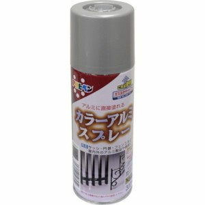 アサヒペン カラーアルミスプレー300MLツヤ消シ黒 507914(代引不可)【送料無料】