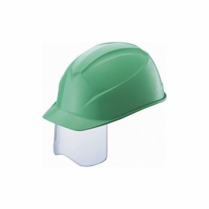 タニザワ エアライトS搭載ヘルメット(アメリカンタイプ・溝付・シールド付) 帽体色:グリーン 0123J-SH-G2-J (株)谷沢製作所 ヘルメット・