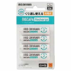 IRIS 578036 ビックキャパ リチャージ 単3形ニッケル水素電池 4本パック BCRR3MH4B オフィス 住設用品 オフィス 住設用品 オフィス備品 