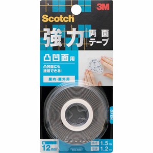 3M スコッチ 強力両面テープ 凸凹面用 12mm×1.5m(代引不可)