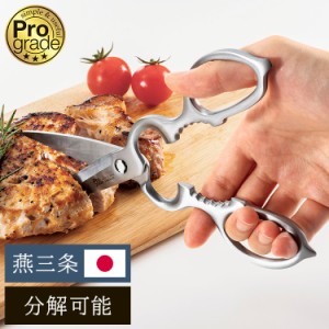 プログレード 日本製 燕三条 キッチンバサミ 分解 食洗機対応 オールステンレス セパレート 取り外し式 洗える キッチンばさみ キッチン