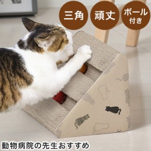 爪とぎ 猫 ボール付 動物病院の先生がお勧め 三角 ダンボール 鈴 かわいい 段ボール 頑丈 ガリガリ ねこ つめとぎ 爪研ぎ ペット用品 ス