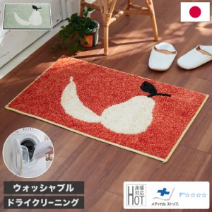 日本製 玄関 マット 45×75cm 長方形 メディカルストップ 耐熱 F☆☆☆☆ ウォッシャブル ドライクリーニング 四角 おしゃれ 北欧 かわい