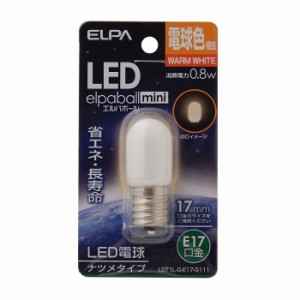 LEDナツメ形E17 LDT1L-G-E17-G111 エルパ ELPA 朝日電器