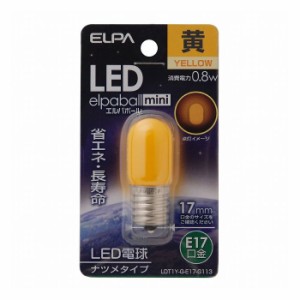 LEDナツメ形E17 LDT1Y-G-E17-G113 エルパ ELPA 朝日電器