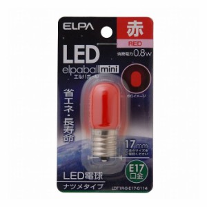 LEDナツメ形E17 LDT1R-G-E17-G114 エルパ ELPA 朝日電器