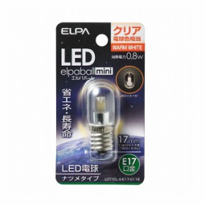 LEDナツメ形E17 LDT1CL-G-E17-G116 エルパ ELPA 朝日電器