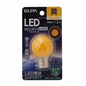 LED電球G30形E17 LDG1Y-G-E17-G243 エルパ ELPA 朝日電器