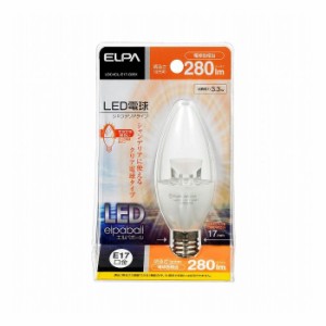 LED電球シャンデリア形E17L色 LDC4CL-E17-G351 エルパ ELPA 朝日電器