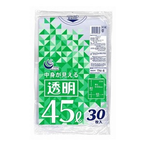 日本技研工業 TN-8 透明ポリ袋 45L 30P ビニール袋