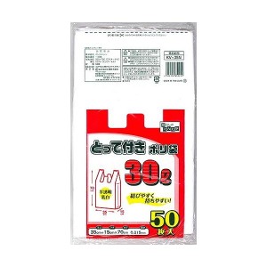 日本技研工業 KV-35N 暮らしノ便利学 乳白 とって付 30L50P ビニール袋