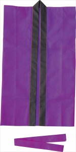 ロングハッピ不織布 紫 J（ハチマキ付） 1559