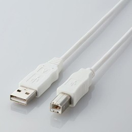 エコUSBケーブル(A-B・1m)USB2-ECO10WH エレコム(代引き不可)