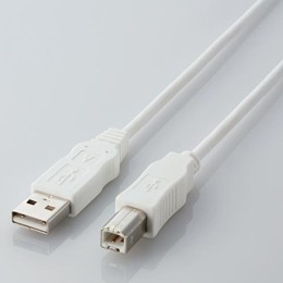 エコUSBケーブル(A-B・3m)USB2-ECO30WH エレコム(代引き不可)【送料無料】