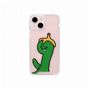 168cm ハイブリッドクリアケース for iPhone 13 mini Green Olly with バナナ 168247i13MN(代引不可)