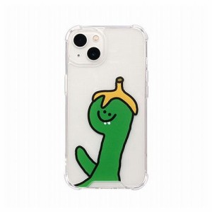 168cm ハイブリッドクリアケース for iPhone 13 Green Olly with バナナ 168255i13(代引不可)