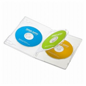 サンワサプライ DVDトールケース 3枚収納・10枚セット・クリア DVD-TN3-10CL(代引不可)