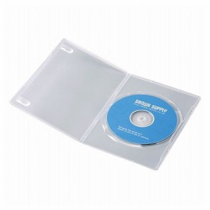 サンワサプライ スリムDVDトールケース 1枚収納・10枚セット・クリア DVD-TU1-10CLN(代引不可)